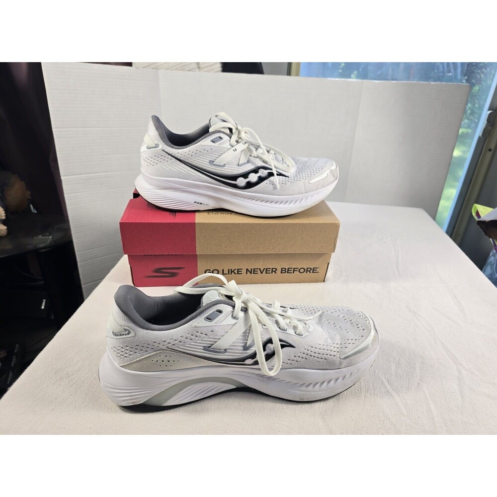 Saucony Guide 16 Mens Running Shoes White Silver S20810-11 Size 9 - Picture 5 of 16